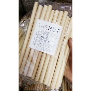 Ống hút giấy nâu 12x197(50 ống/gói)