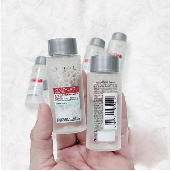Nước Tẩy Trang Làm Sạch Cho Da Dầu Loreal Revitalift Crystal Purifying Micellar Water
