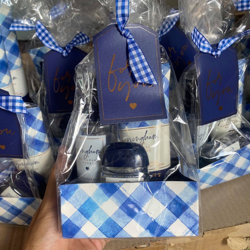 Set quà tặng 3 món BBW Bath & Body Works Gingham