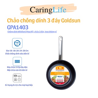 Chảo inox chống dính Goldsun GPA1403 Hàng chính hãng