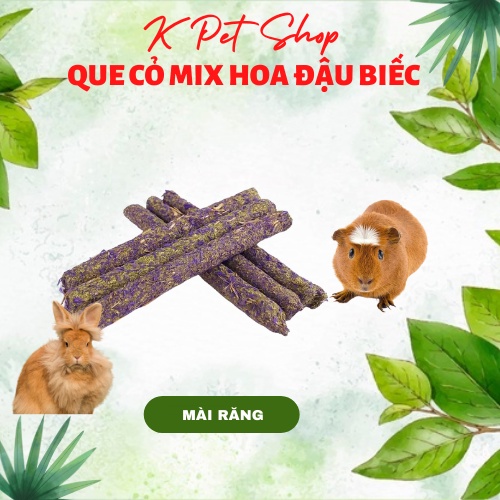 Bánh Que Cỏ Đậu Biếc Mài Răng 🐶 FREE SHIP 🐶 Bánh Mài Răng , Thức Ăn Cho Thỏ, Bọ,Sóc,Hamster