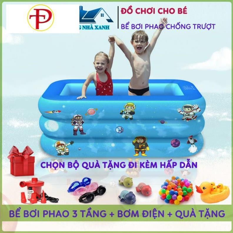 🌨️Mua 1 Được 4🌨️ Bể Bơi Cho Bé,Bể Bơi Phao, Hồ Bơi Cho Bé Bơm Hơi Tại Nhà Chống Trượt An Toàn - Lựa Chọn Bộ Quà Tặng