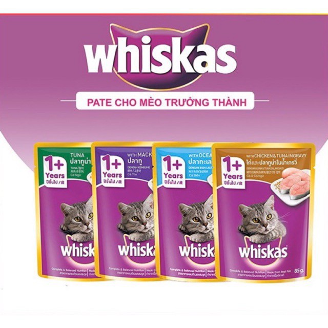 [ PATE CHO MÈO ] Pate mèo Whiskas 85g