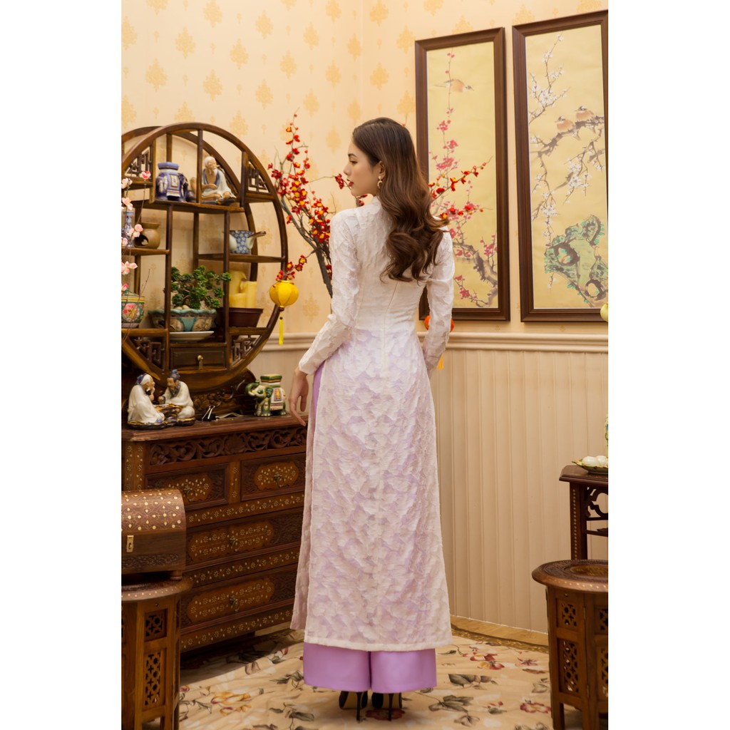 MINX - Áo dài truyền thống (Vải gấm hoa in nổi)