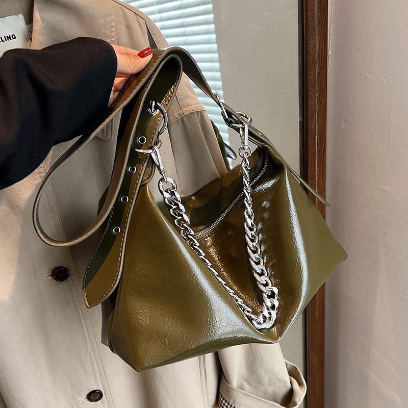 Túi Đeo Chéo Bằng Da Mềm Có Khóa Kéo Phong Cách vintage Dành Cho Nữ