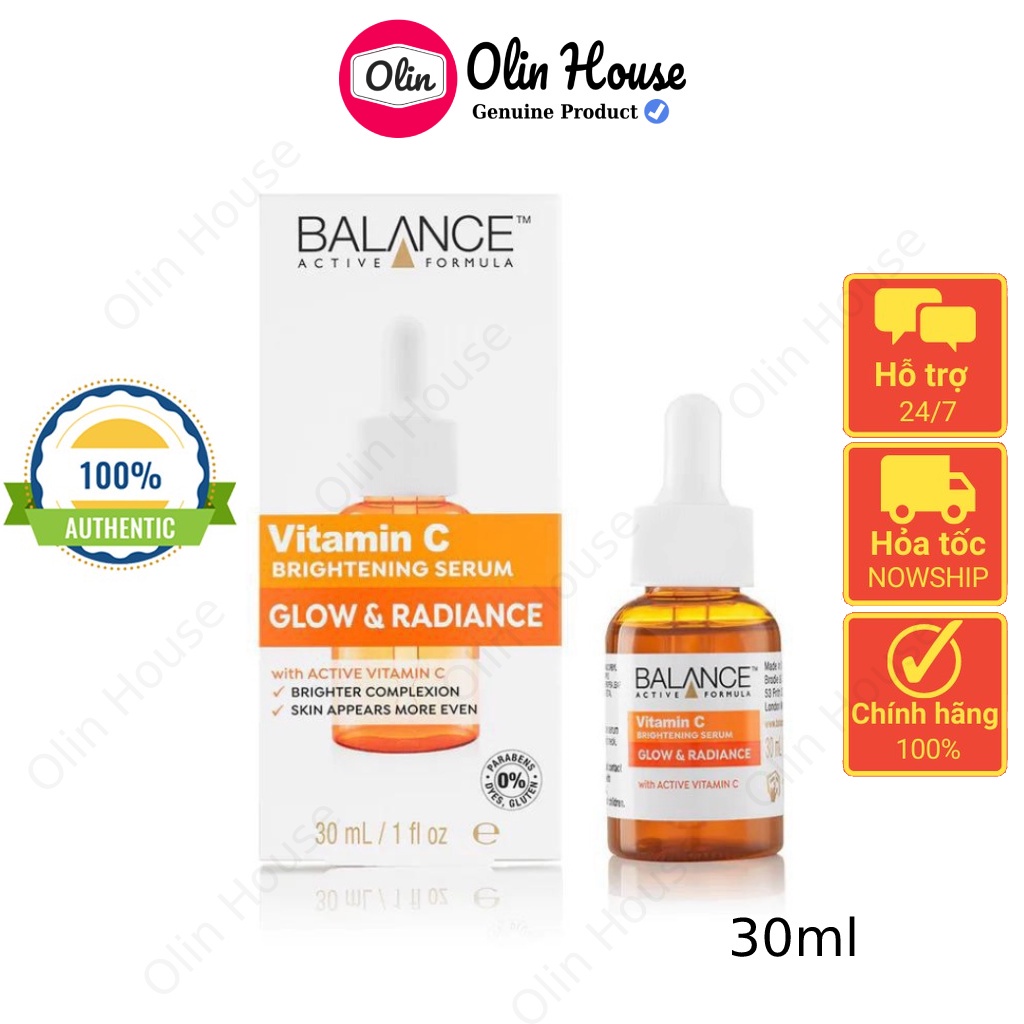 Serum Trắng Da, Mờ Thâm Balance Active Formula Vitamin C Brightening 30ml - Olin House