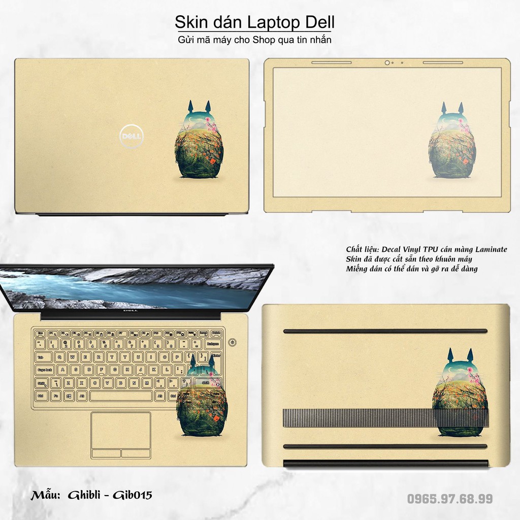 Skin dán Laptop Dell in hình Ghibli image (inbox mã máy cho Shop)