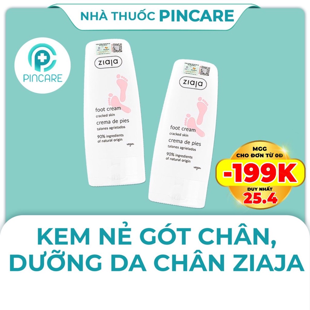 Kem nẻ gót chân Ziaja Foot Cream Cracked Skin 60ml - Hàng chính hãng - Nhà thuốc Pincare