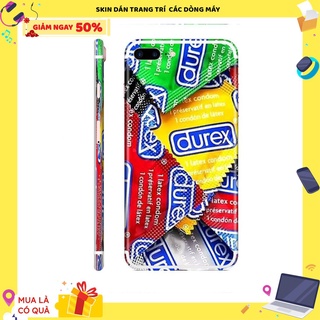 Miếng dán trang trí skin cho iPhone hình durex độc đáo