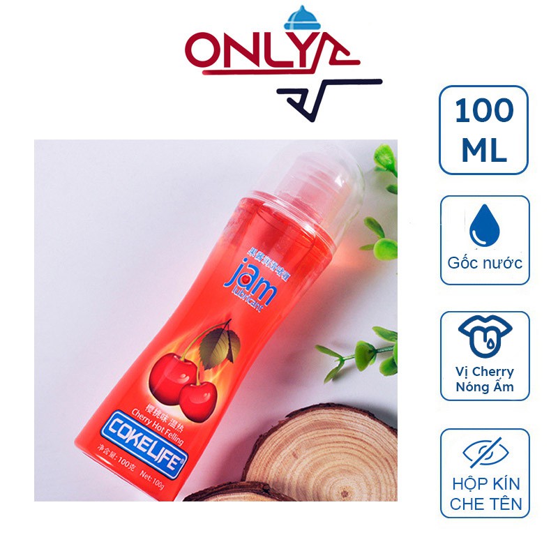 Gel Bôi Trơn COKELIFE Vị Cherry Nóng Ấm 100ml Gel massage Đậm Đặc Lâu Khô Gốc Nước