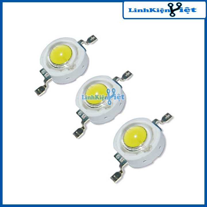 Bộ 3 Led Công Suất 1W Sáng Xanh Lá ( Tặng 3 Đế Tản Nhiệt - Chưa Hàn )