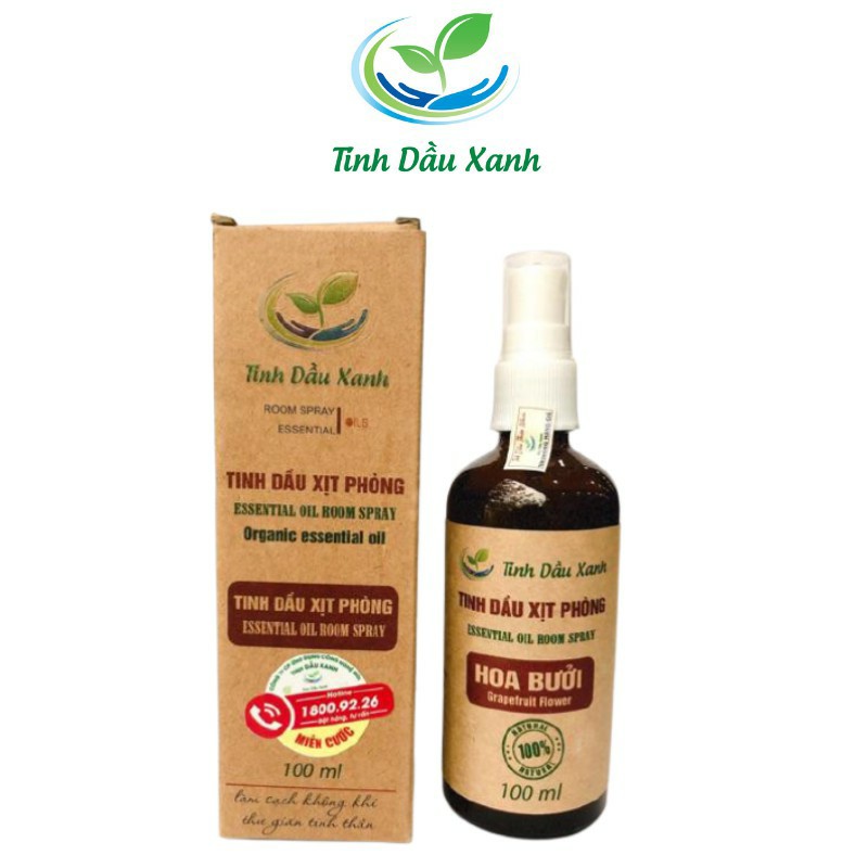 Tinh Dầu Xịt Phòng Tinh Dầu Xanh giúp khử mùi làm thơm phòng loại 100ml