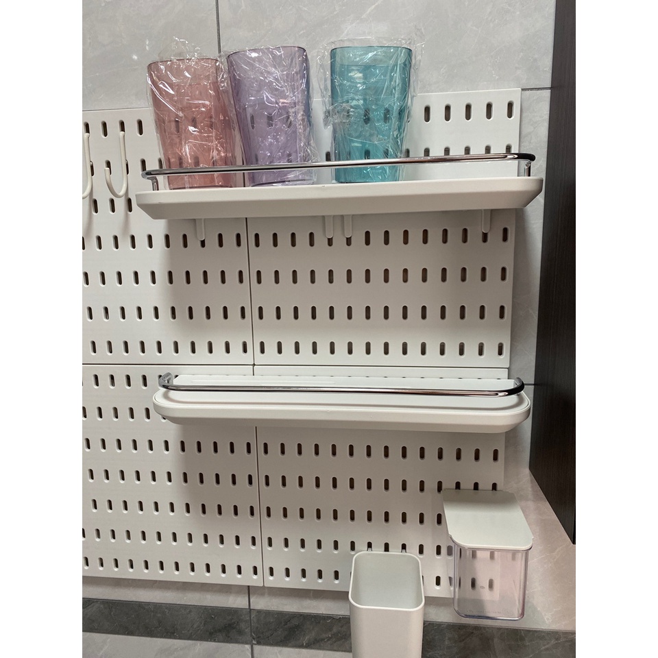 Aki shop Giá kệ để đồ đa năng có chắn inox G008 phụ kiện pegboard decor