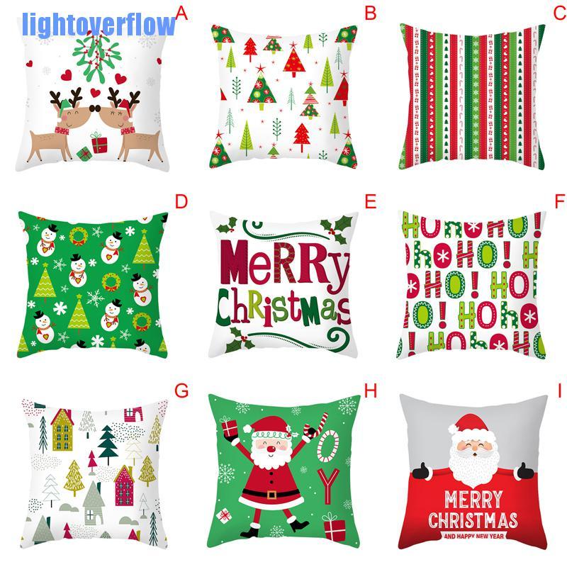 Vỏ Gối Cotton Hình Ông Già Noel Vui Nhộn