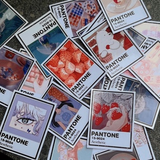 Set 6 miếng dán sticker mini panton nhiều màu sắc trang trí
