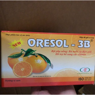 Oresol 3B Bù Nước Và Điện Giải cho cơ Thể( hộp 40 gói )