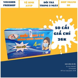 Khẩu trang y tế 4 lớp Famapro Nam Anh cô gái hộp 50 cái
