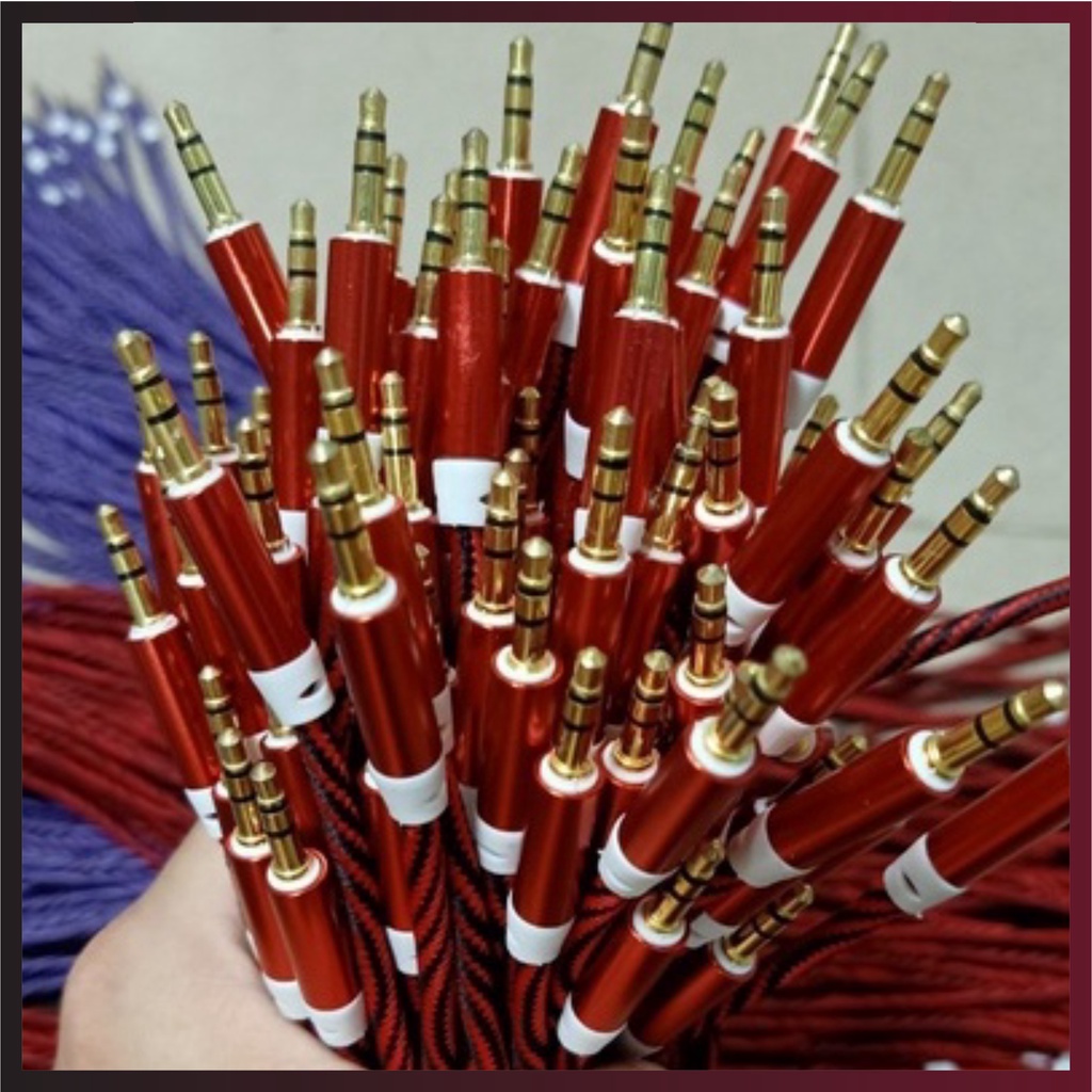 Cáp AV kết nối loa với máy tính STP S1 Dây AV Audio 3.5mm 2 đầu đực cao cấp dây dù chống rối chống đứt SATOPA