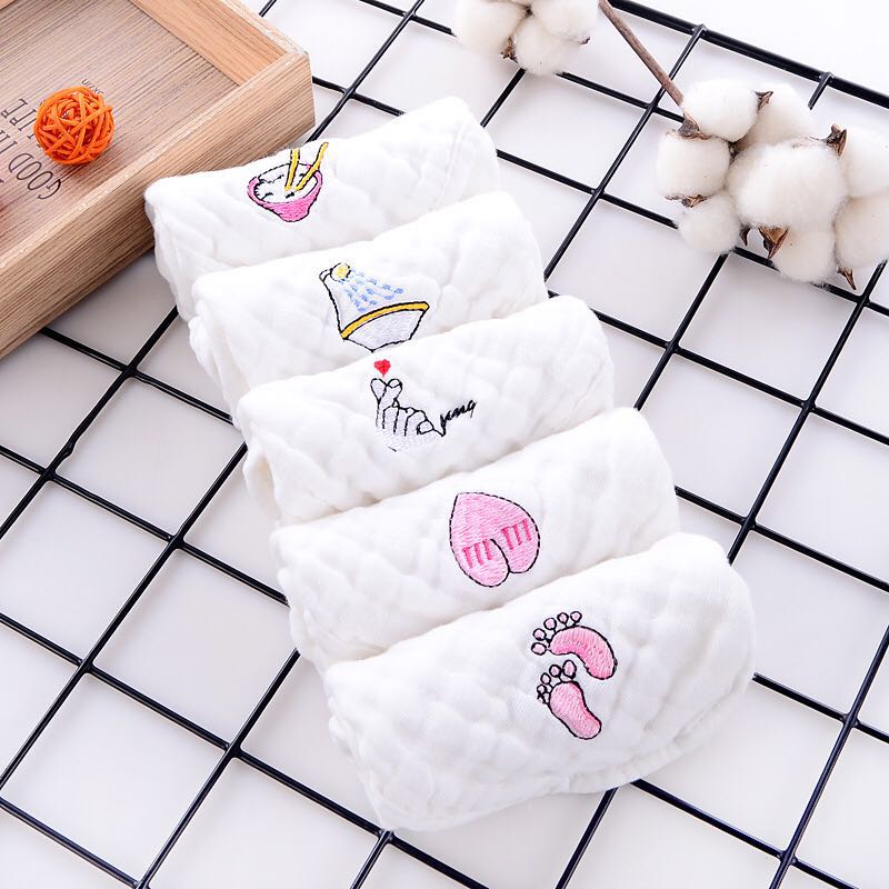 Set 5 khăn lau mặt mềm mại cho bé
