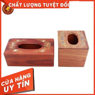 Hộp đựng giấy gỗ hương