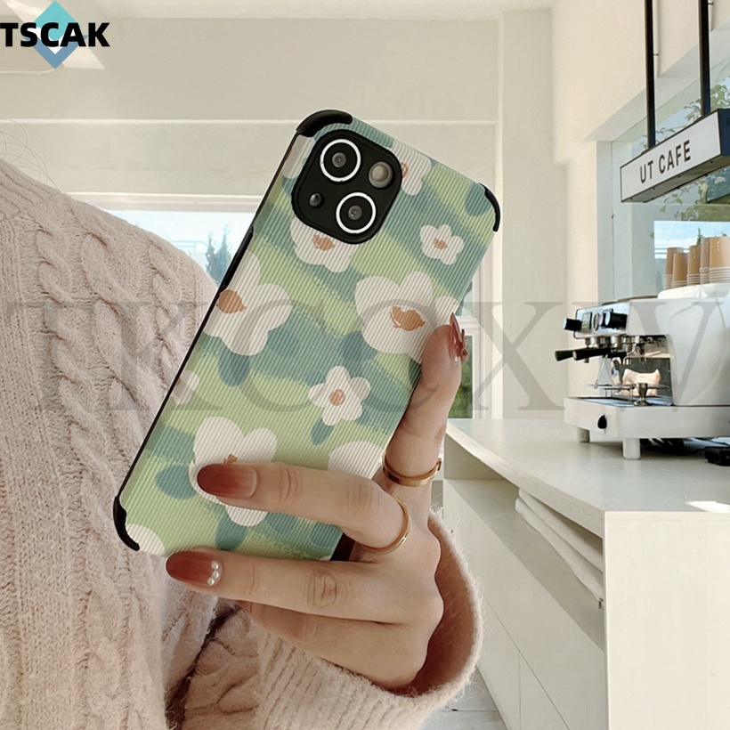 Ốp Điện Thoại Da Họa Tiết Hoa Cho Samsung Galaxy A20 A40 M32 M42 M12 M11 M02S M52 M51 M31S M31 M30S M21 M20 M10