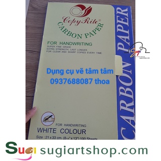 -Giấy than trắng khổ A4, White carbon paper size A4-