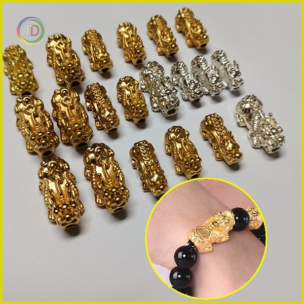 Charm Tỳ Hưu mix vòng phong thủy size 8 10 mm cho vòng tay nam nữ cầu tài lộc may mắn cho gia chủ - TD1 store