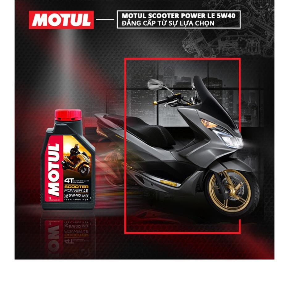 1 chai Motul Scooter Power LE 5W40 0,8L + 1 tuyp lab