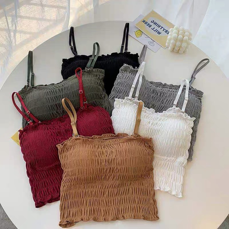 Áo 2 dây gân tăm nhún chun ngực cực xinh cho mùa hè năng động C6854 | BigBuy360 - bigbuy360.vn