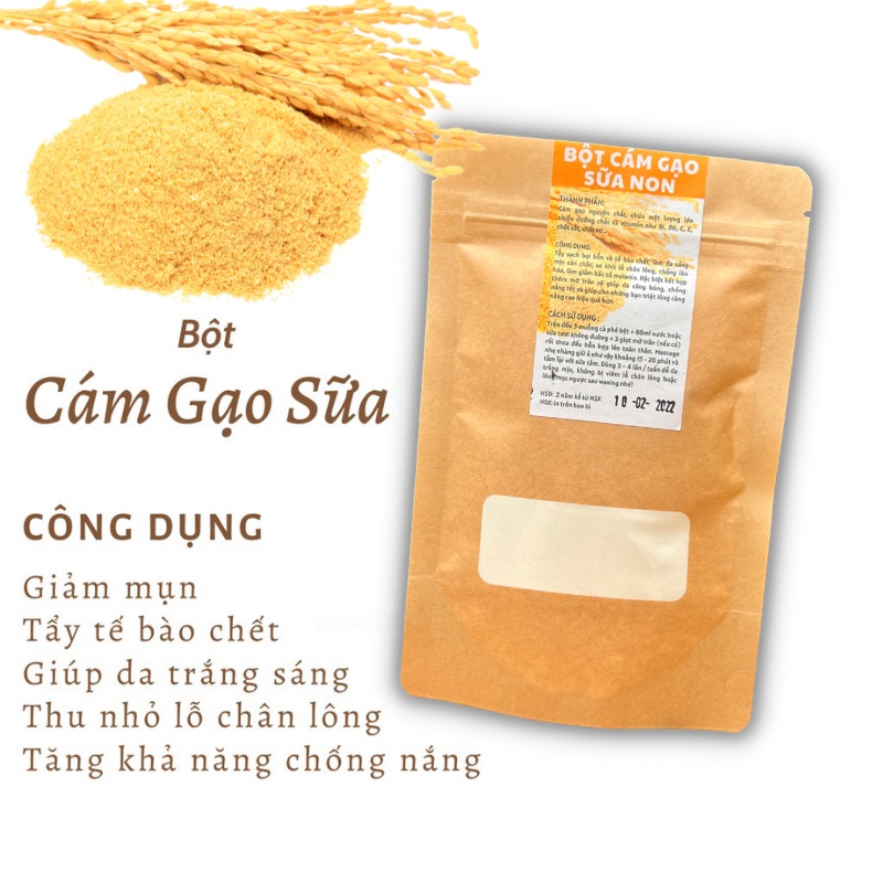 Bột cám gạo sữa non nguyên chất handmade sạch mịn 100% thiên nhiên - Tẩy tế bào chết, trắng da, dưỡng ẩm | BigBuy360 - bigbuy360.vn