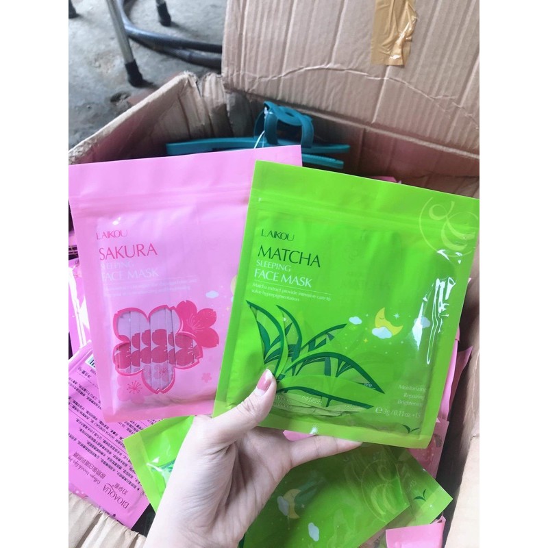 MẶT NẠ NGỦ LAIKOU MATCHA/SAKURA