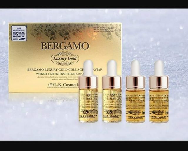 💎 SET 4chai SERUM BERGAMO LUXURY GOLD COLLAGEN & CAVIAR