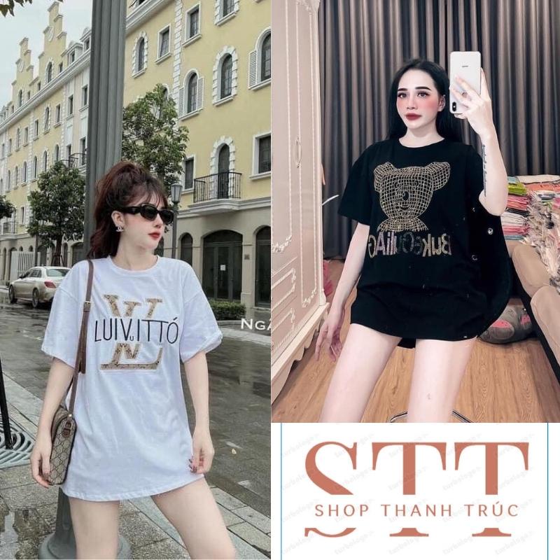 Áo thun nữ cotton, tay lỡ, dáng rộng, giấu quần . Chất vải mát, mịn, siêu xinh, freesize.