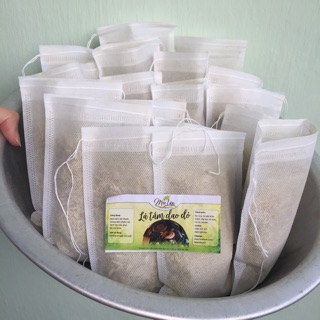 10 túi lá tắm dao đỏ dạng túi lọc (tặng muối hồng hymalaya)