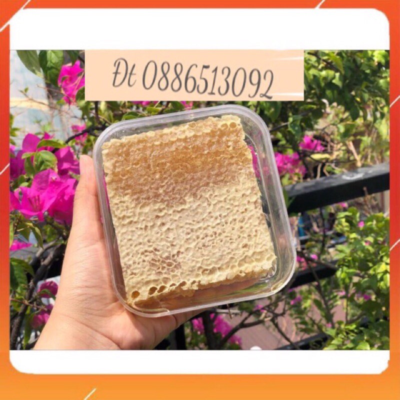 Mật ong nguyên sáp 350gr bánh tổ tươi giá gốc từ trại ong