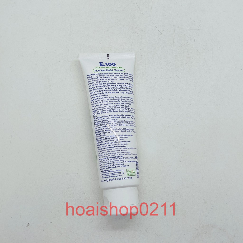 Sữa rửa mặt nha đam E100 tuýp 100g