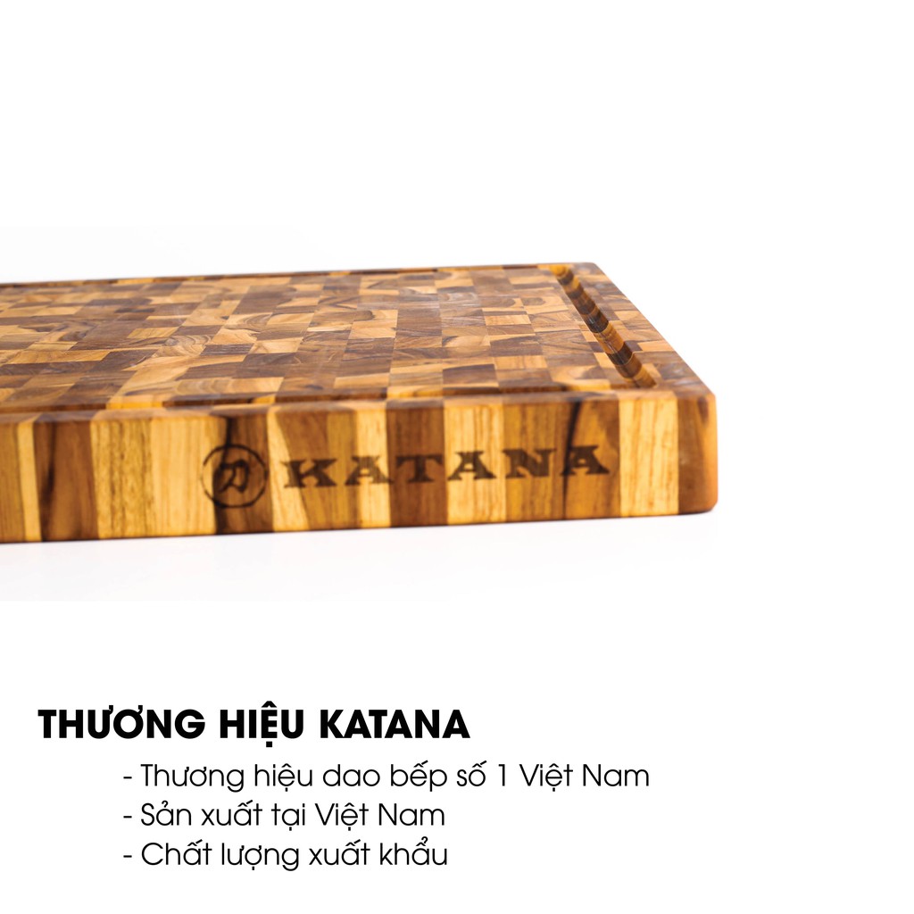 Thớt vuông KATANA gỗ Teak cao cấp cỡ lớn - KT06