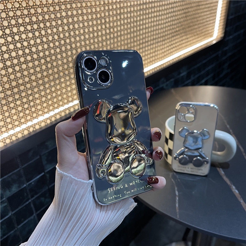 Ốp điện thoại họa tiết gấu 3D thời trang thích hợp cho IPHONE 7/ 7P/ 8/ 8P/ X/ XS/ XS MAX/ 11/ 12/ 13/ PRO/ PRO MAX