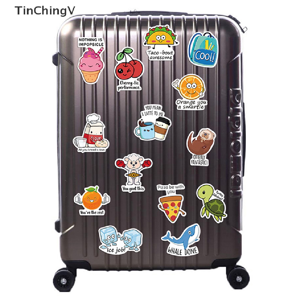 Set 50 Miếng Dán Hoạt Hình Vui Nhộn Đa Ứng Dụng Cho Bé