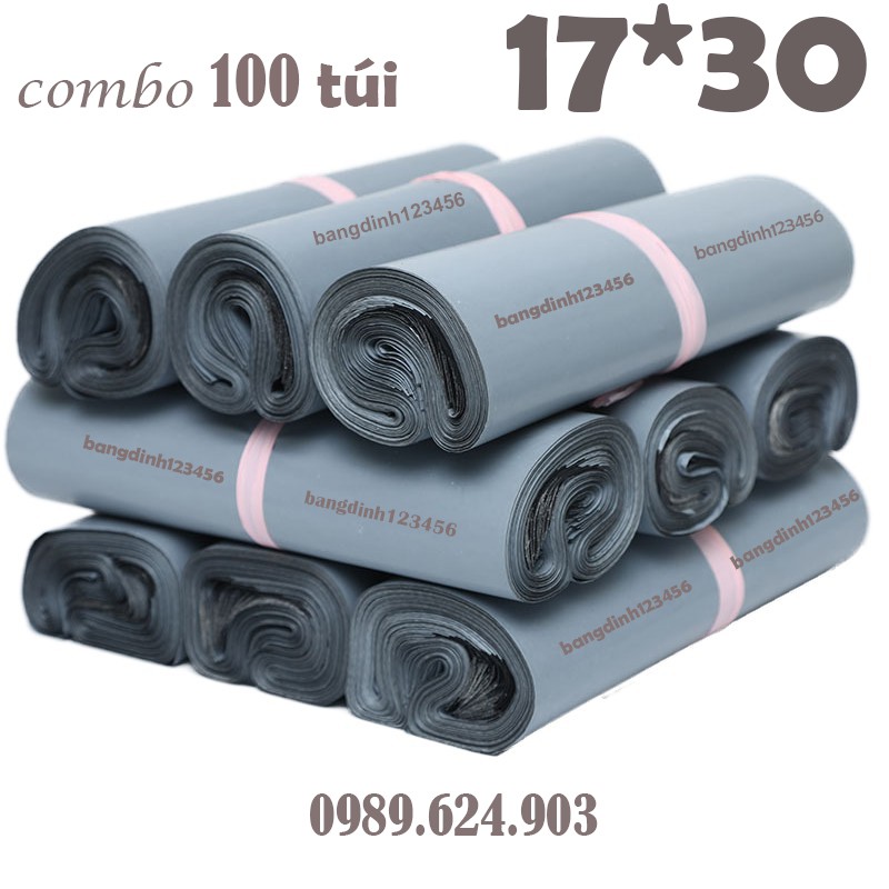 Túi gói hàng túi niêm phong tự dính size 17*30 ( túi dán miệng )