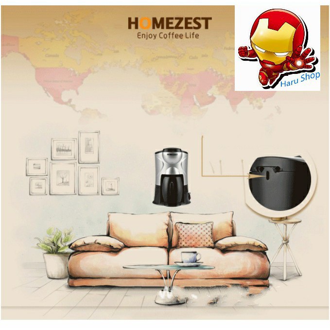 Máy pha cà phê Homezest A01 dung tích 5 ly cho 5 người - HanruiOffical