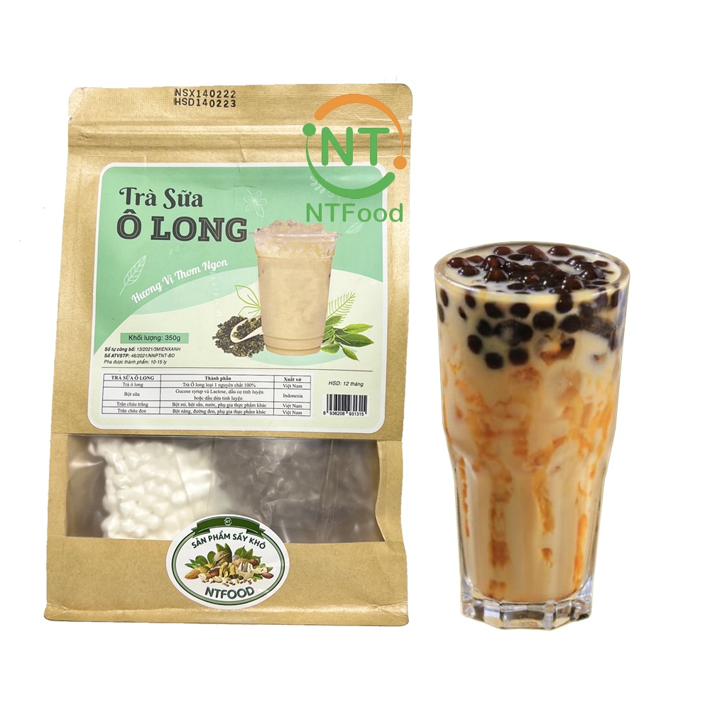 Set nguyên liệu pha Trà sữa Oolong 350g (10 - 15 ly) NTFood - Nhất Tín Food