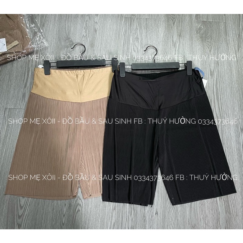 Quần bầu đùi thun tăm lạnh cực mát , quần sooc cho mẹ bầu ngày hè