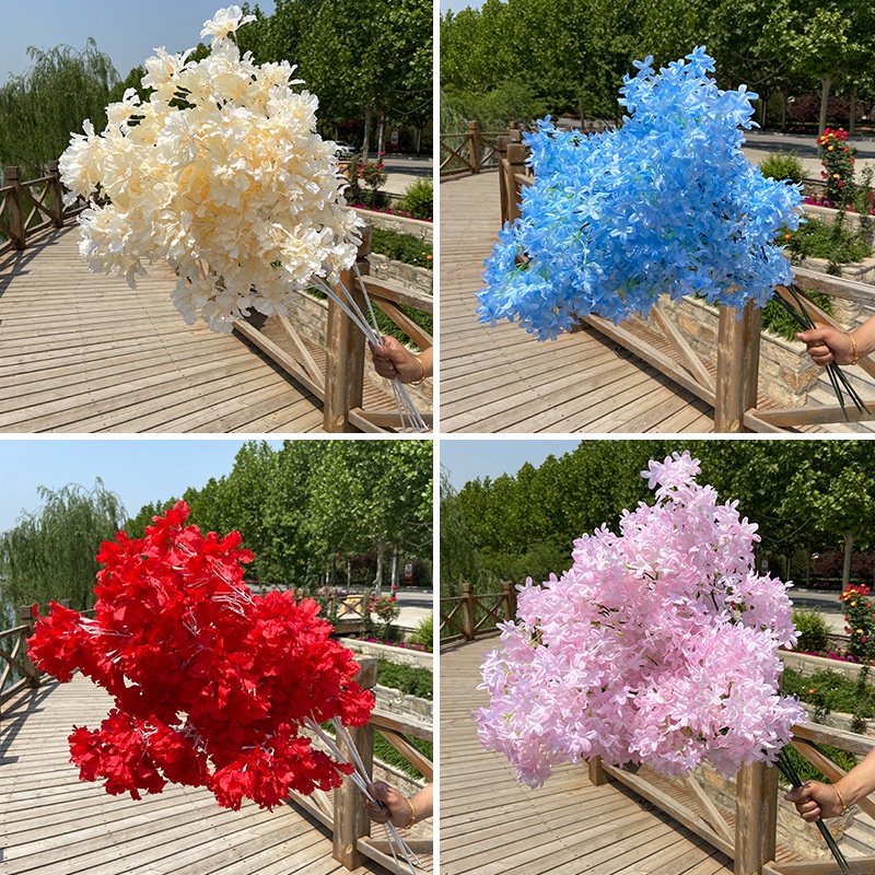 Bó hoa tử đinh hương giả dùng trang trí phòng khách / phòng ngủ diy