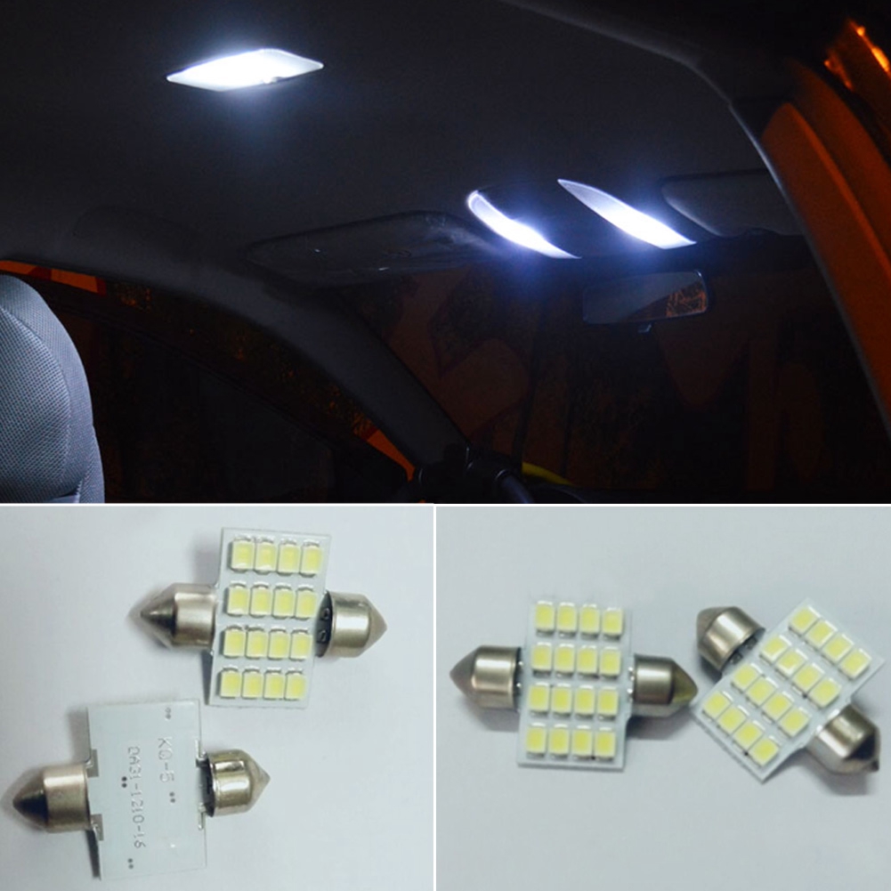 Đèn LED 16 bóng SMD 1210 31mm gắn trần xe hơi