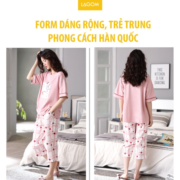 [50 MẪU] Bộ Ngủ Nữ Lửng ✨ Bộ Mặc Nhà Mùa Hè Cotton Cao Cấp | BigBuy360 - bigbuy360.vn