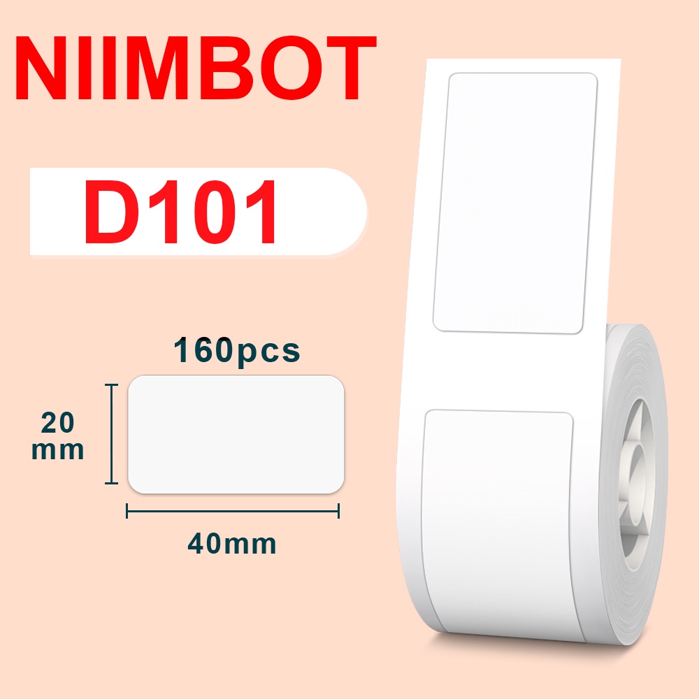Cuộn miếng dán nhãn NIIMBOT D101 D11 D110 Plus bằng giấy chống thấm nước chuyên dụng