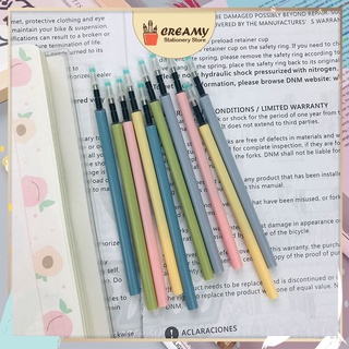 Ruột thay thế bút bi gel bấm trong suốt CREAMY màu MACARON ngòi 0.5mm mực đen