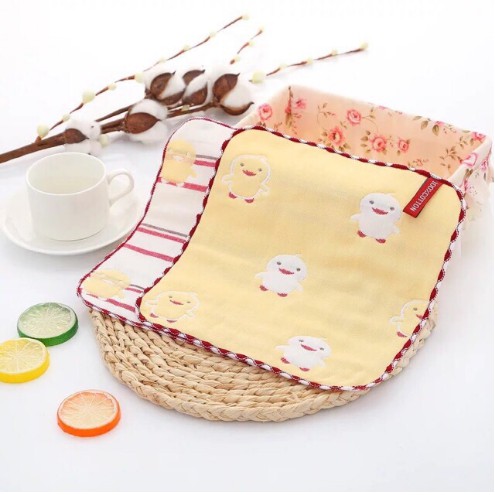 Bán lẻ 1 chiếc khăn sữa rủa mặt Lee Lee 6 lớp cotton siêu mềm mịn cho bé