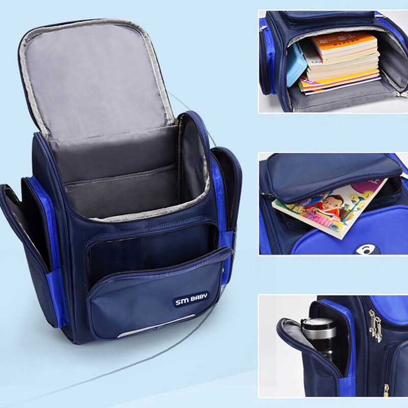 Balo kiểu xe đẩy YAZHOULONG giúp giảm gánh nặng có thể leo cầu thang tiện lợi cho học sinh tiểu học